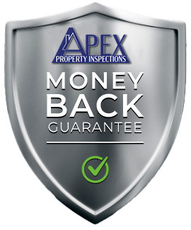 Apex Property Inspections Blue Logo on Shield